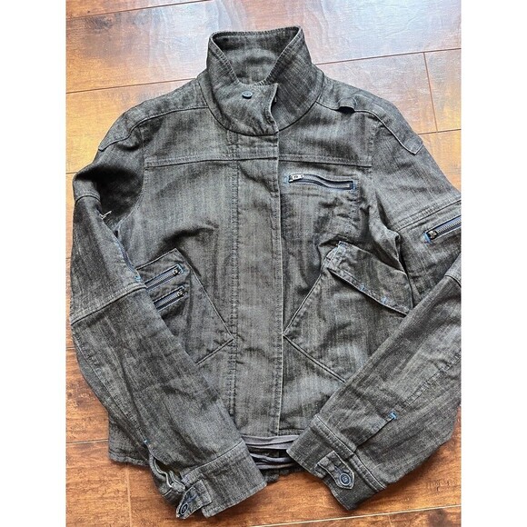 Free People Dark Gray Jean Jacket - Picture 1 of 10